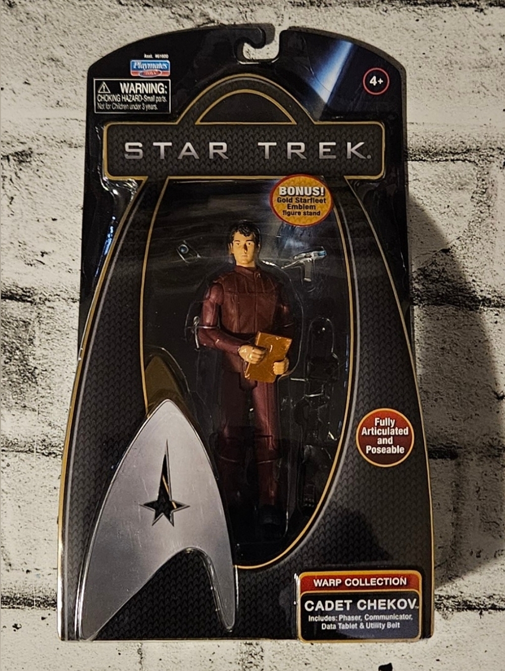 Star Trek 2009 Cadet Chekov Figure Warp Collection NIB Playmates - Picture 9 of 11